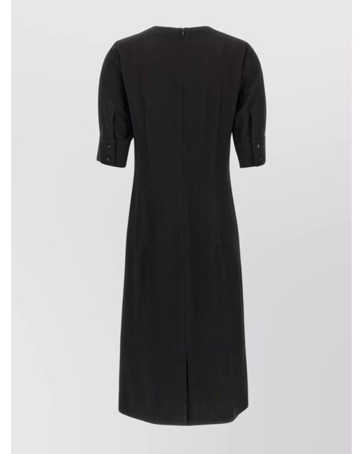 Sportmax Black Viscose Midi Dress
