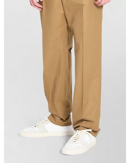 Moncler Natural Mid-Rise Straight-Leg Trousers for men