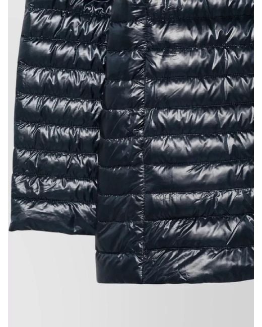 Herno Blue Down Jacket Lightweight Quilted Shiny