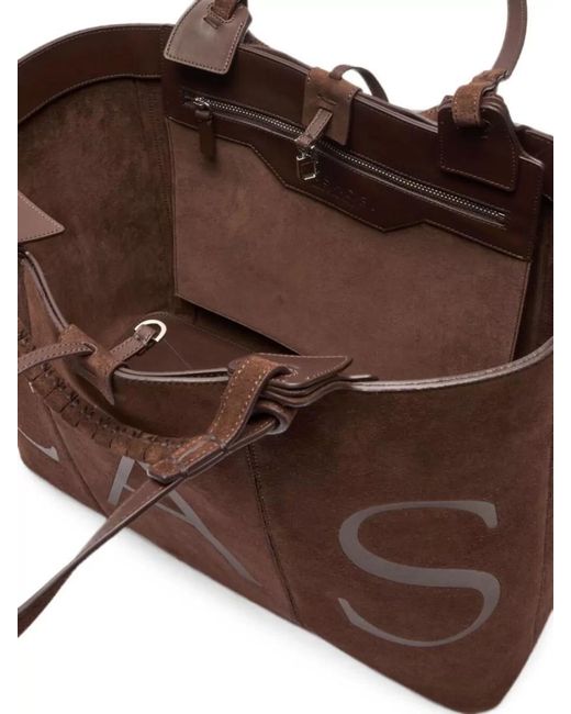 Casadei Brown Leather Tote Bag