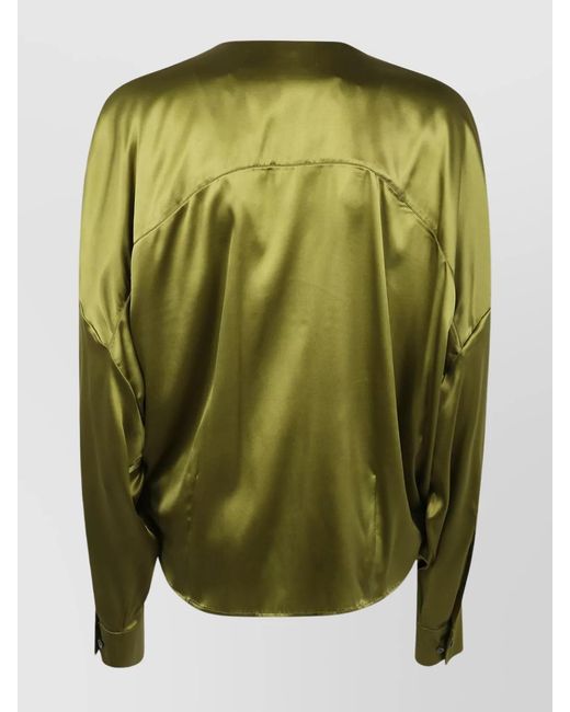 Dries Van Noten Green Silk Blouse