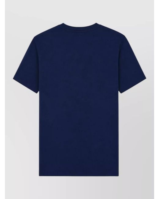 HUGO Blue Crew Neck Regular Fit Short Sleeve Shirt for men