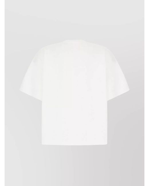 McQueen White Cotton Logo Print Crewneck T-Shirt