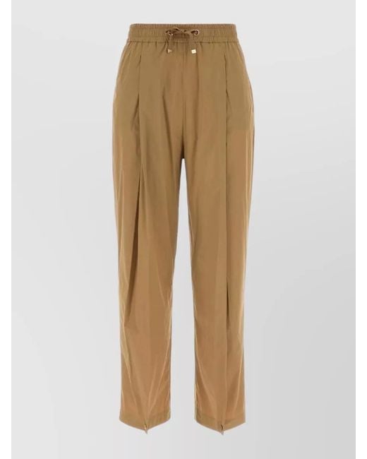 Herno Natural Trousers Pleated Design Side And Back Pocket