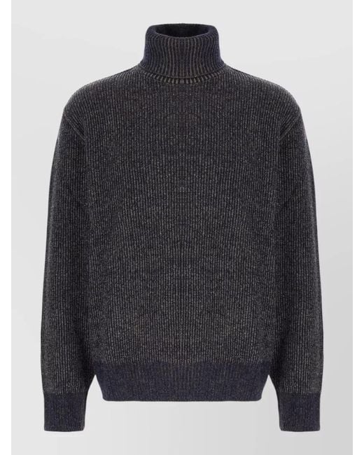 Paul & Shark Blue Wool Blend Turtleneck Sweater Casual Style for men
