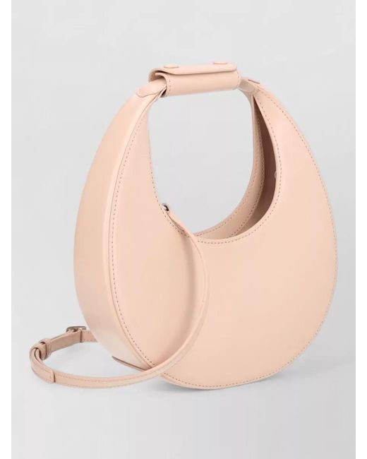 Staud Gray Moon Mini Leather Shoulder Bag