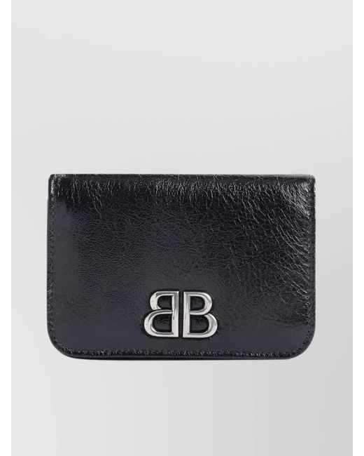 Balenciaga Blue Leather Monk Card Holder