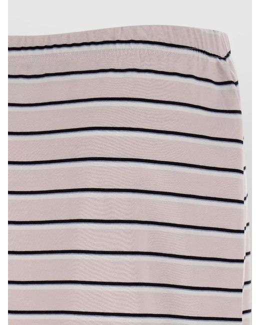 ROTATE BIRGER CHRISTENSEN Gray Cotton Jersey Midi Straight Skirt