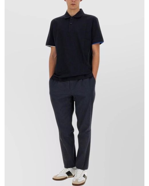 Boss Blue Cotton Polo Shirt for men