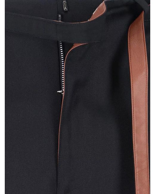 DIESEL Blue Tapered Leg Trousers Belt Loops Leather Detail for men