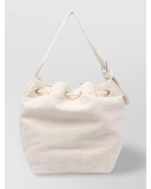 Tory Burch Natural T Monogram Terry Bucket Bag
