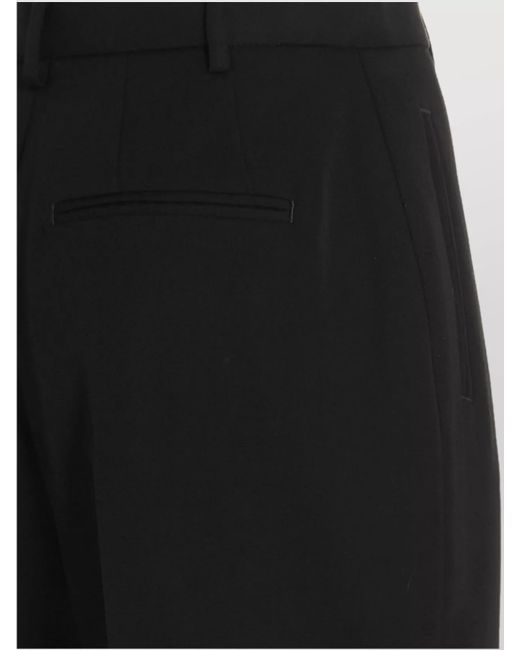 Tory Burch Black Wool Tailored Trousers
