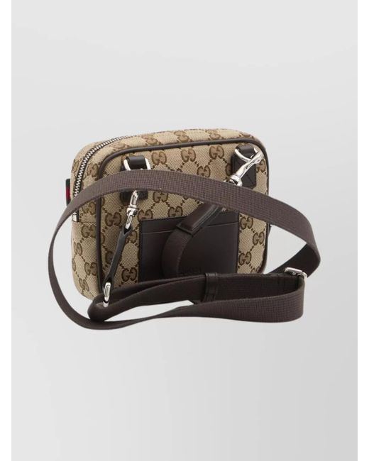 Gucci Brown Canvas Mini Shoulder Bag for men