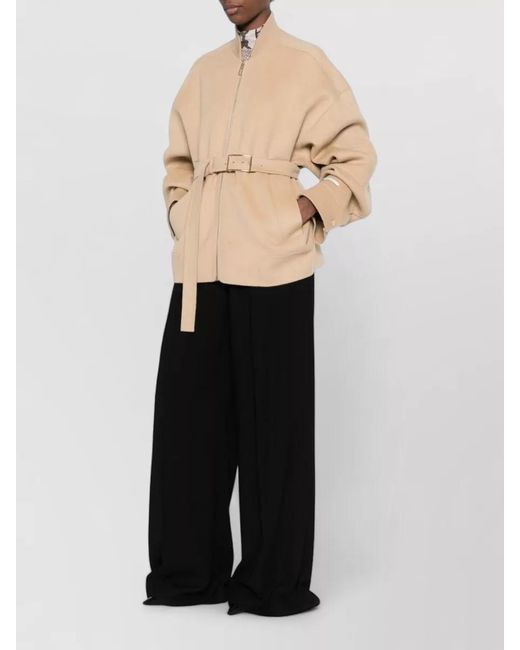 Sportmax Natural Belted Oversized Coat