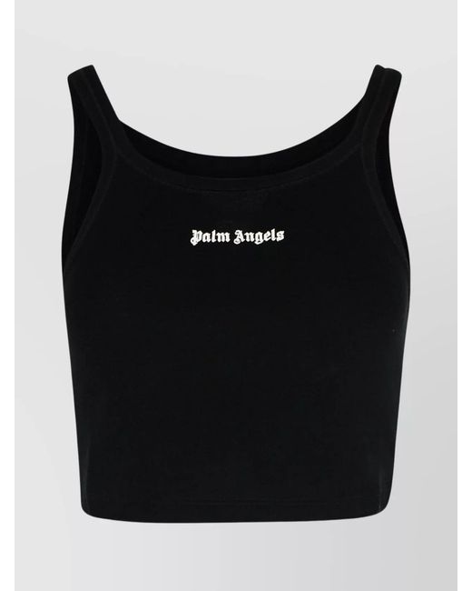 Palm Angels Black Cotton Top