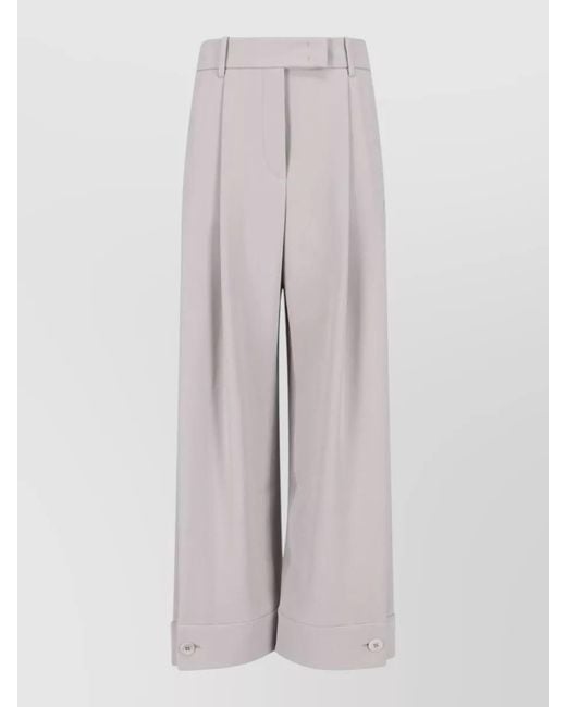 Giorgio Armani Multicolor Silk Wide-Leg Trousers