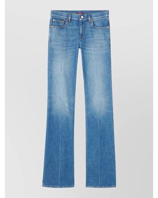 Gucci Blue Flared Denim Trousers