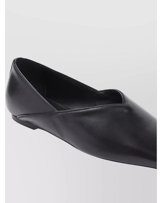 Totême  White Leather Ballerina Flats