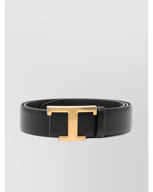 Tod's Black Leather Reversible Belt