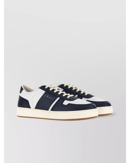 Hogan Blue Leather Low-Top Sneakers for men