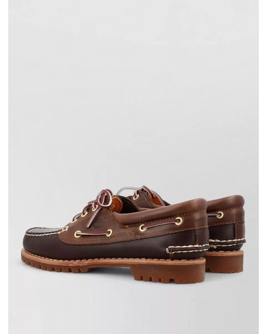 Timberland Brown Leather Noreen Boat Shoes for men
