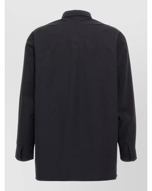 Veilance Blue Diene Shirt Collared Neck Long Sleeves