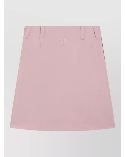 Miu Miu Pink A-Line Skirt