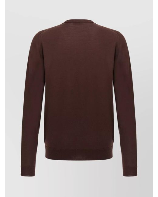 John Smedley Brown Wool Cardigan for men