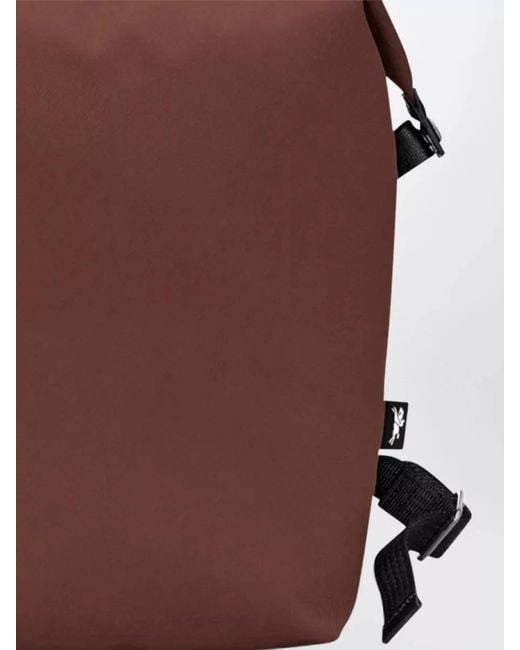 Longchamp Red Backpack Roll Top Adjustable Straps Handle