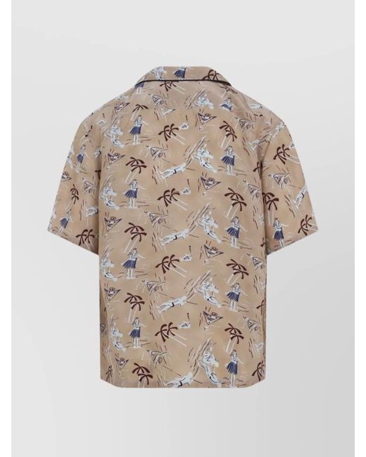 Prada Natural Viscose And Silk Shirt for men