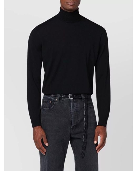 Drumohr Blue Wool Turtleneck Sweater for men
