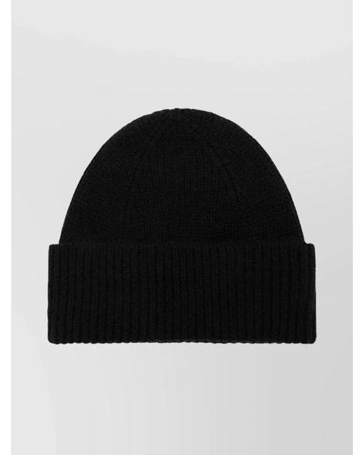 Roberto Collina Black Cashmere Beanie for men