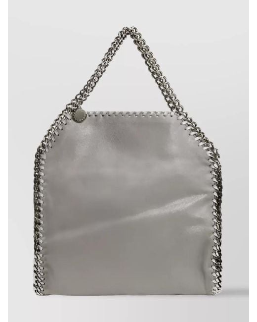 Stella McCartney Gray Falabella Mini Eco Shaggy Deer Tote Bag