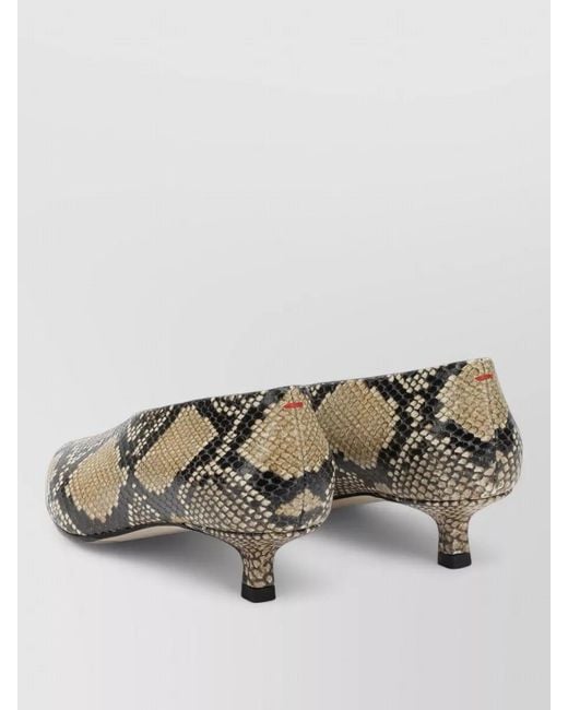 Aeyde Multicolor Clara Kitten Heel Pumps Snake Print