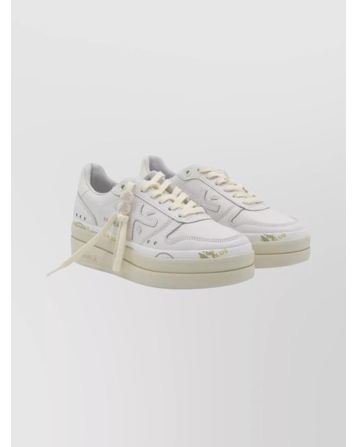 Premiata Multicolor Casual Low Sneakers Rubber Sole