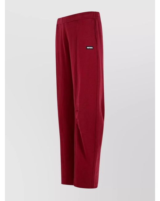 ROTATE BIRGER CHRISTENSEN Red Cotton Track Pants