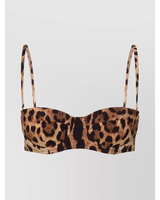 Dolce & Gabbana Brown Polyamide Blend Bikini Bra