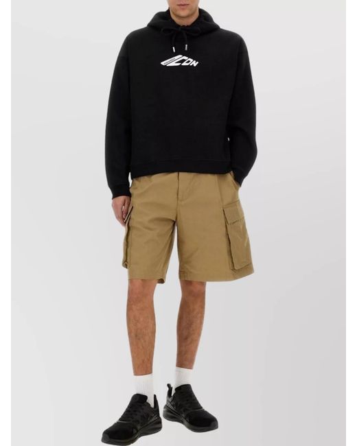 DSquared² Natural Cargo Bermuda Shorts With Multiple Pockets for men
