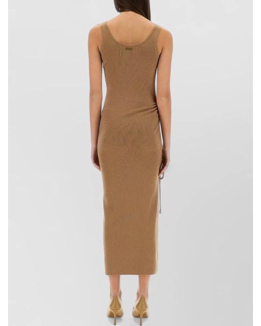 Michael Kors Brown Wool Blend Camisole Dress Scoop Neck