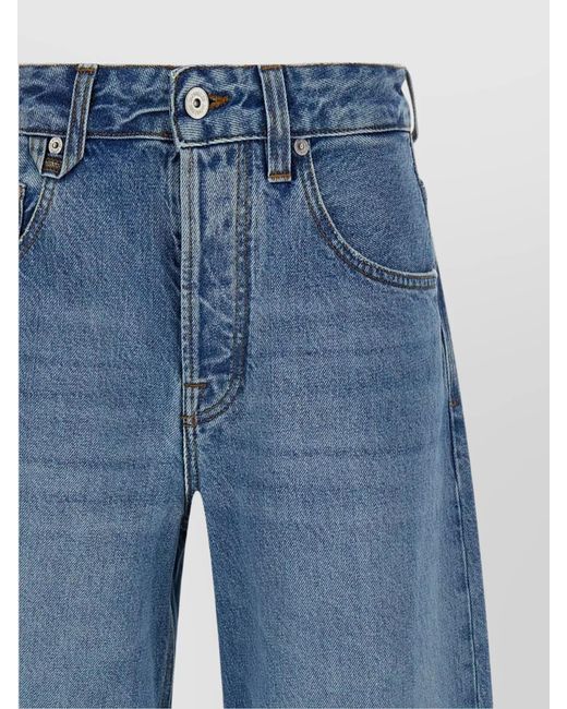 Jacquemus Blue Cotton Wide-Leg Jeans