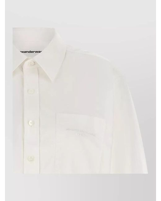 Alexander Wang White Cropped Cotton Shirt