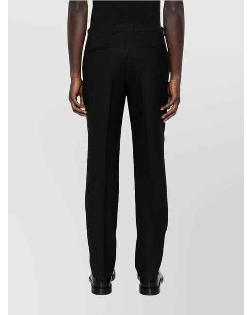 Gucci Black Twill Regular-Fit Trousers for men