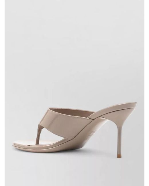 Paris Texas Natural Lidia Thong Mules Open Toe Patent