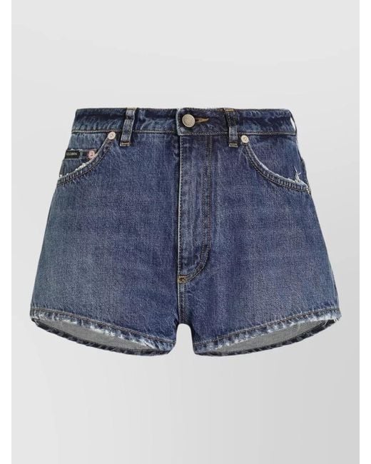 Dolce & Gabbana Blue Denim Short Shorts