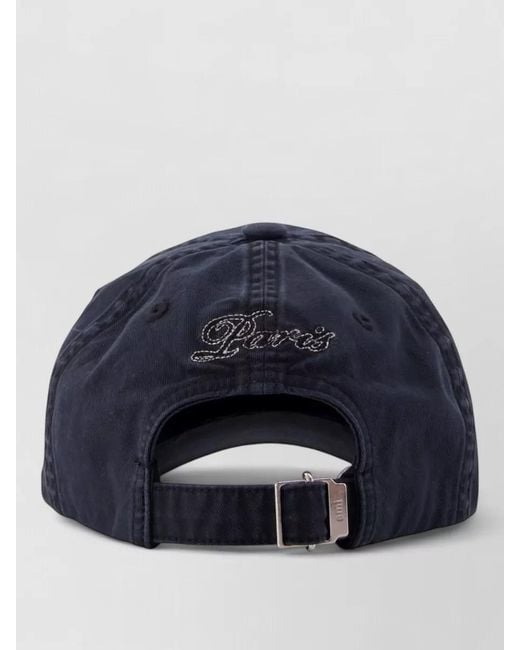AMI Blue Ami Logo Cap Structured Cotton Silhouette