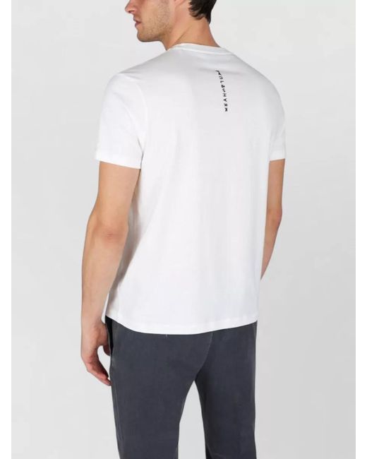 Paul & Shark White Logo Cotton Jersey Short Sleeve T Shirt for men