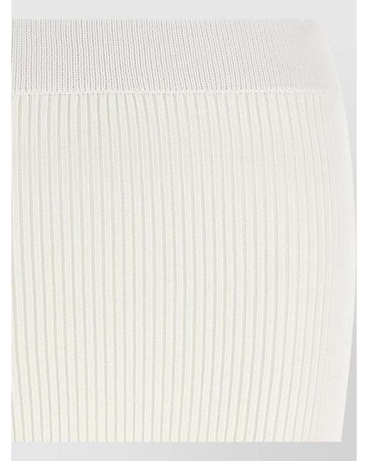Ganni White Crochet Midi Skirt