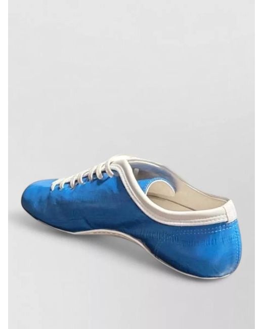 Dries Van Noten Blue Leather Low-Top Sneakers