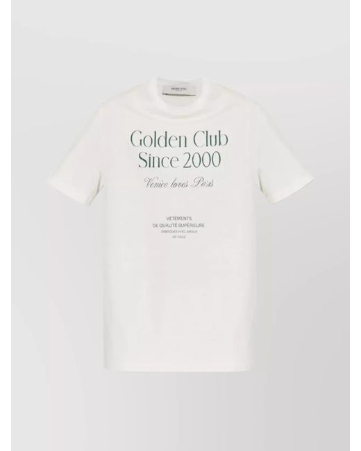 Golden Goose Deluxe Brand White "Journey" T-Shirt Graphic Print for men