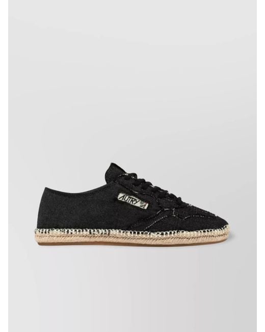 Autry Black Cotton Espadrille Sneakers
